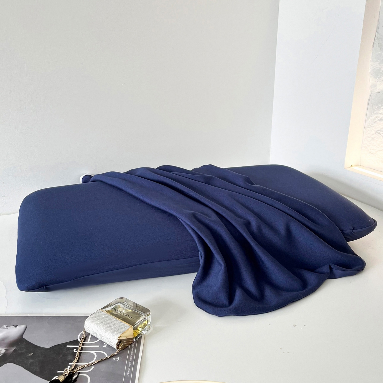 91家纺网 家纺一手货源 找家纺 （总）凯森家纺 深睡控温枕套42x70x8cm枕芯套某朵二代三代同款N2n2小蓝枕枕头套42x60cm记忆枕套一对