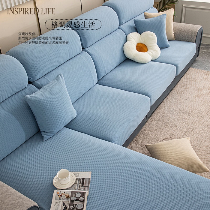 91家纺网 家纺一手货源 找家纺 （总）沐沐家纺 2026新款苏茉小方格防水沙发笠