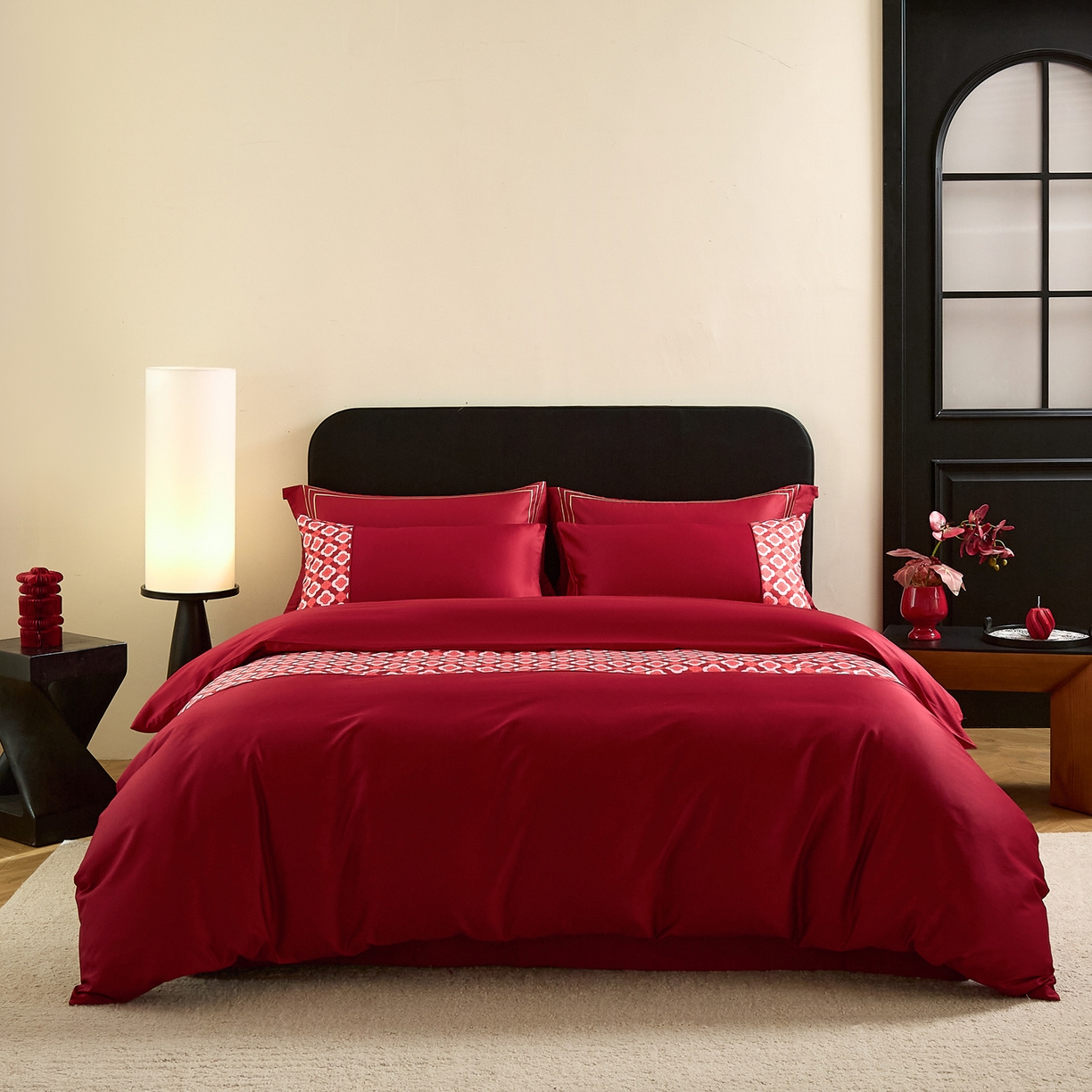 91家纺网 家纺一手货源 找家纺 （总）ONE TWO ONE 121 【控价商品】【提供买家秀】【会员-20】2026新款100s长绒棉全棉刺绣纯棉床上用品结婚四件套