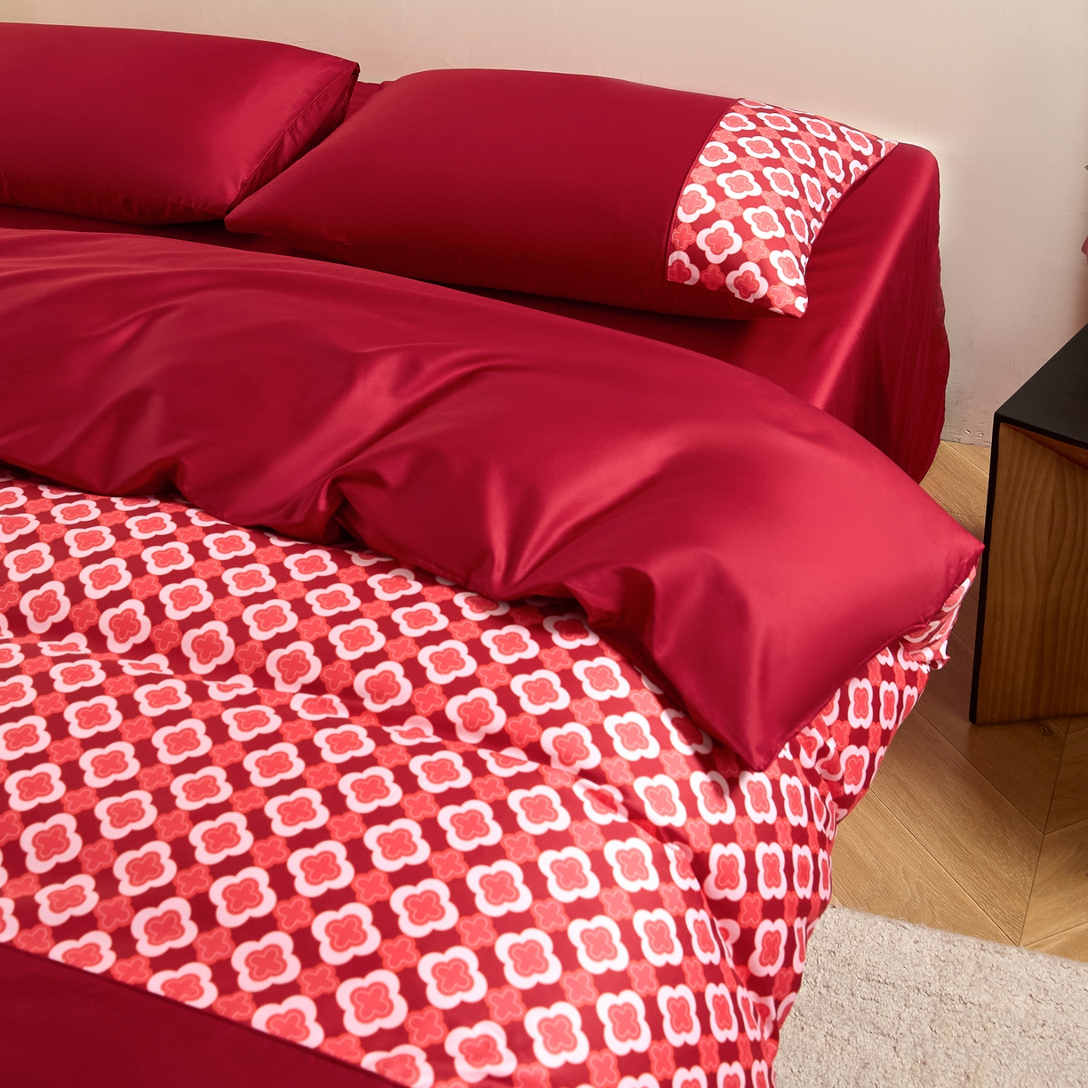 91家纺网 家纺一手货源 找家纺 （总）ONE TWO ONE 121 【控价商品】【提供买家秀】【会员-20】2026新款100s长绒棉全棉刺绣纯棉床上用品结婚四件套