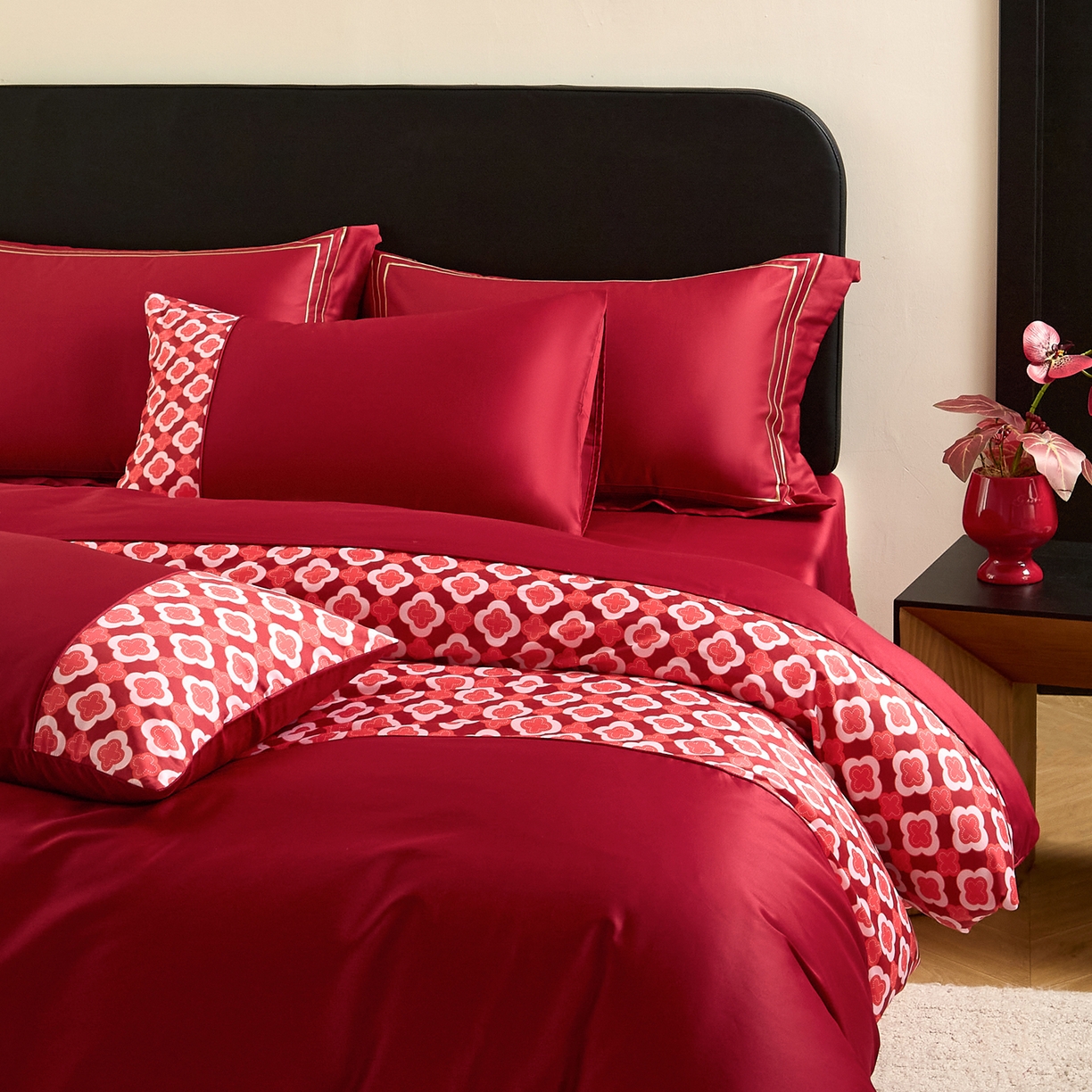 91家纺网 家纺一手货源 找家纺 （总）ONE TWO ONE 121 【控价商品】【提供买家秀】【会员-20】2026新款100s长绒棉全棉刺绣纯棉床上用品结婚四件套