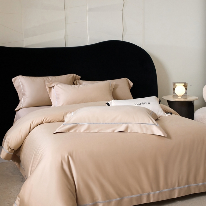 91家纺网 家纺一手货源 找家纺 （总）榻尚家居 2025秋冬新品100支绫罗锻超细旦天丝棉磨毛四件套