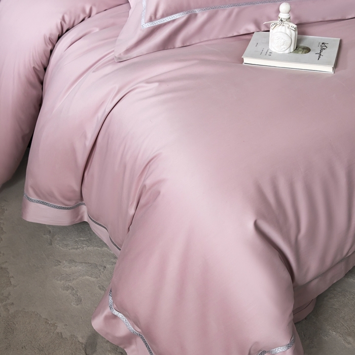 91家纺网 家纺一手货源 找家纺 榻尚家居 2025秋冬新品100支绫罗锻超细旦天丝棉磨毛四件套 绫罗缎 豆沙紫