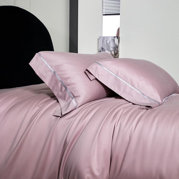 91家纺网 家纺一手货源 找家纺 榻尚家居 2025秋冬新品100支绫罗锻超细旦天丝棉磨毛四件套 绫罗缎 豆沙紫