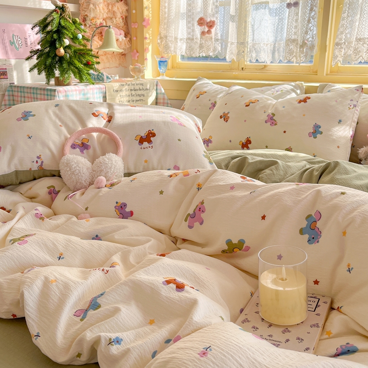 91家纺网 家纺一手货源 找家纺 （总）玉海棠家纺 2025新款双层皱皱纱四件套