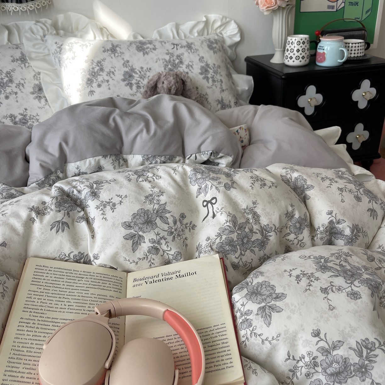 91家纺网 家纺一手货源 找家纺 耀悦家纺 2026新款古法仿棉四件套水洗棉法式工艺花边套件被套床单吊边圆角荷叶边床单 无关风月