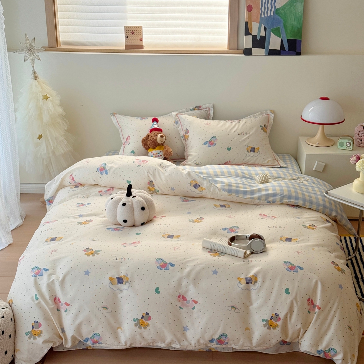 于果 2026款全棉纯棉13370四件套-第一批 彩虹木马