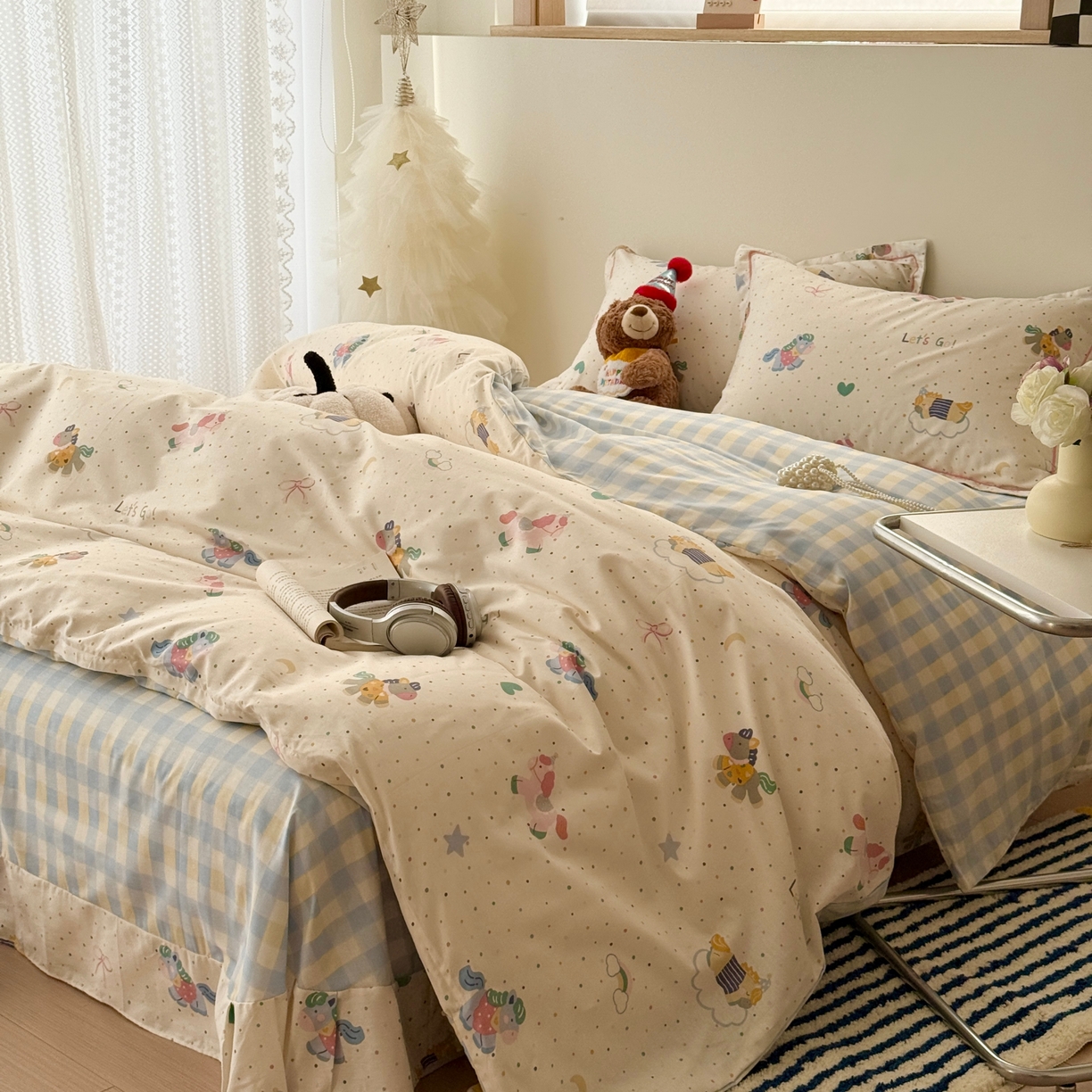 91家纺网 家纺一手货源 找家纺 于果 2026款全棉纯棉13370四件套-第一批 彩虹木马