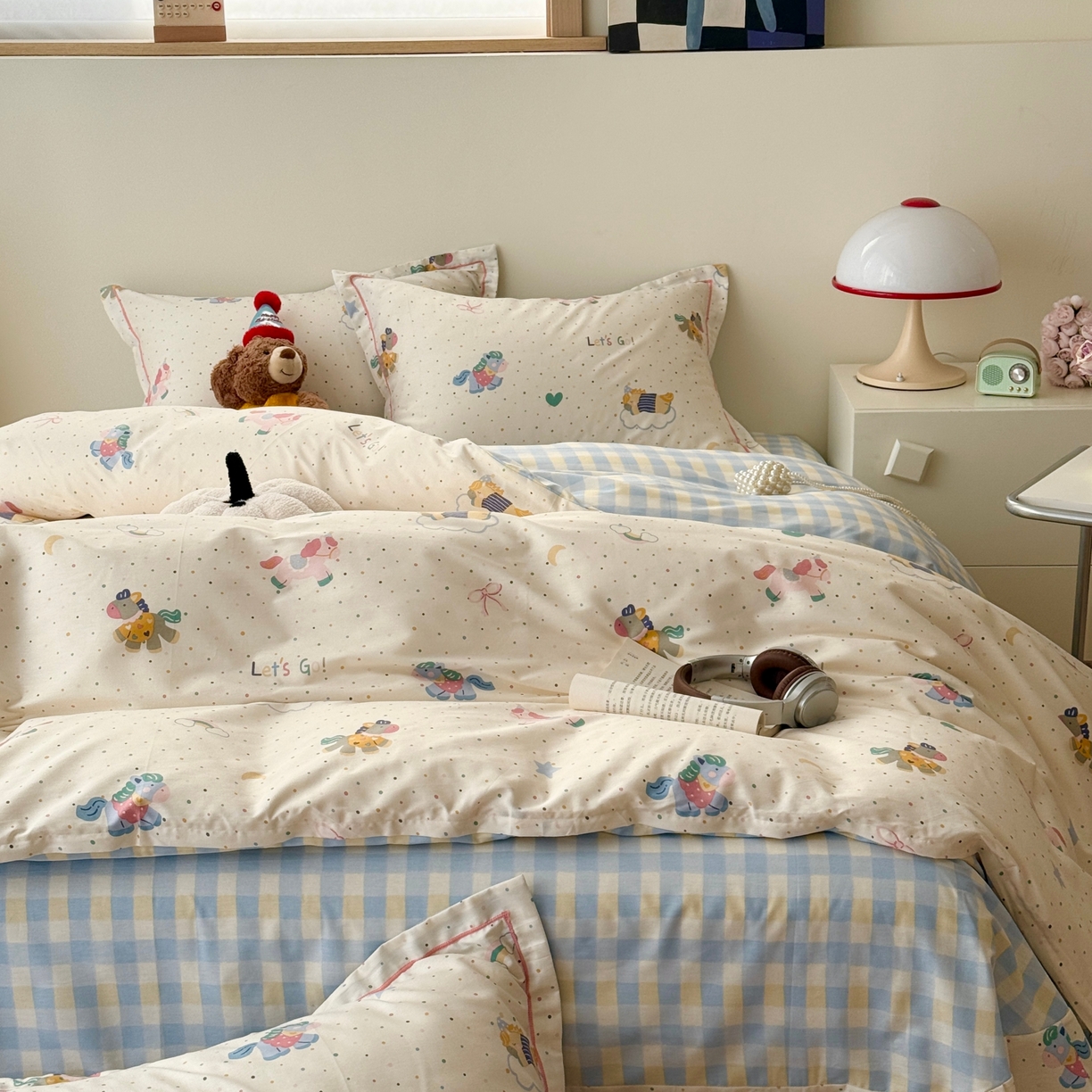 91家纺网 家纺一手货源 找家纺 于果 2026款全棉纯棉13370四件套-第一批 彩虹木马