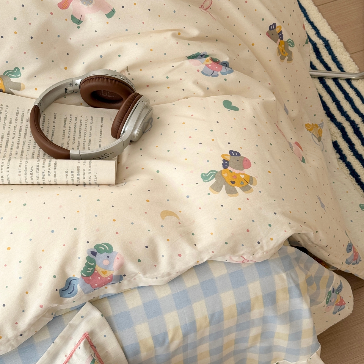 91家纺网 家纺一手货源 找家纺 于果 2026款全棉纯棉13370四件套-第一批 彩虹木马