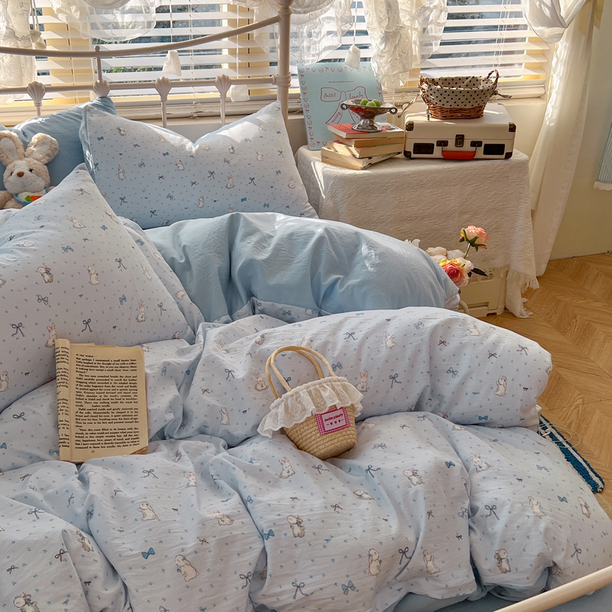 91家纺网 家纺一手货源 找家纺 （总）瑞钰 2026新款A类古法水洗仿棉云感纱四件套