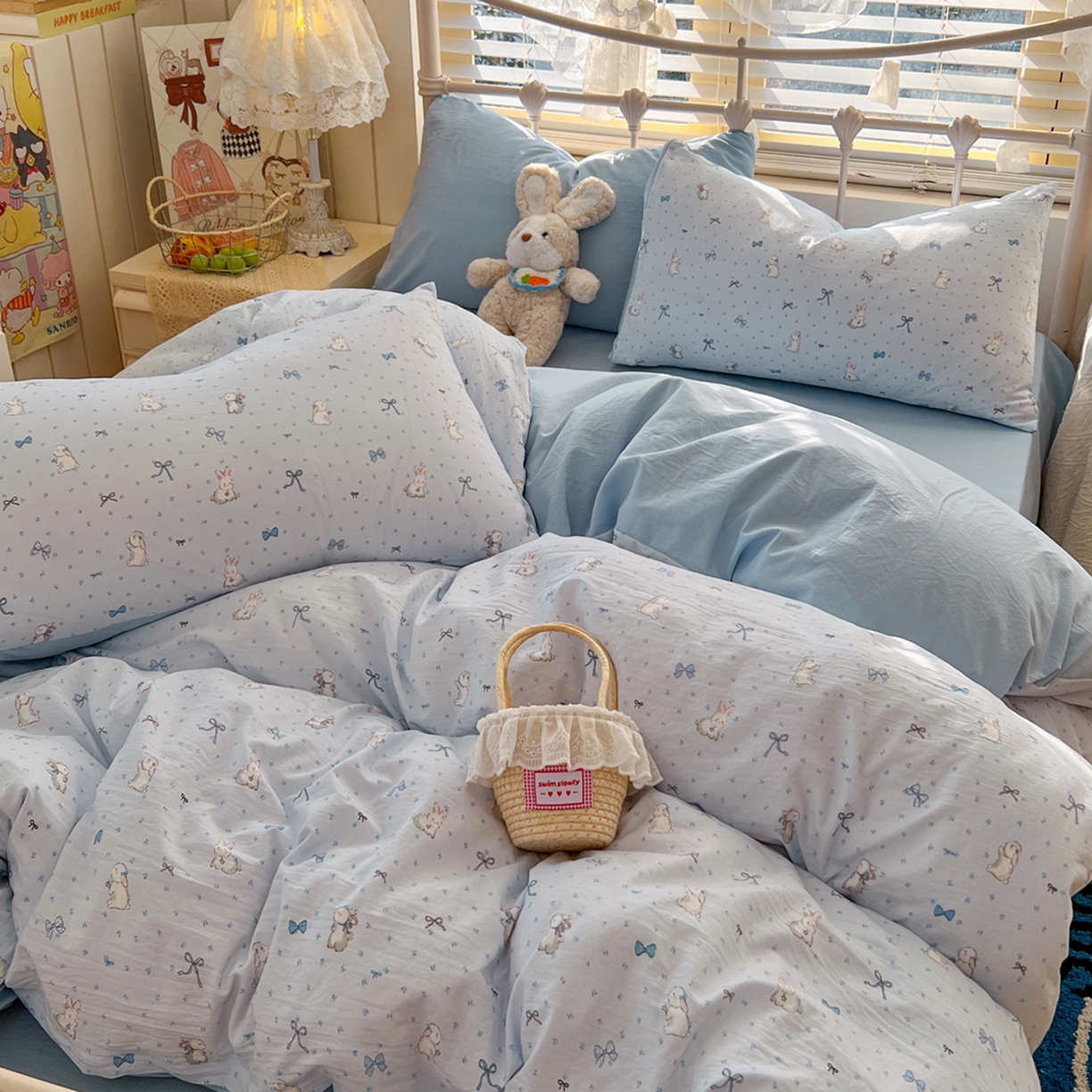 91家纺网 家纺一手货源 找家纺 （总）瑞钰 2026新款A类古法水洗仿棉云感纱四件套