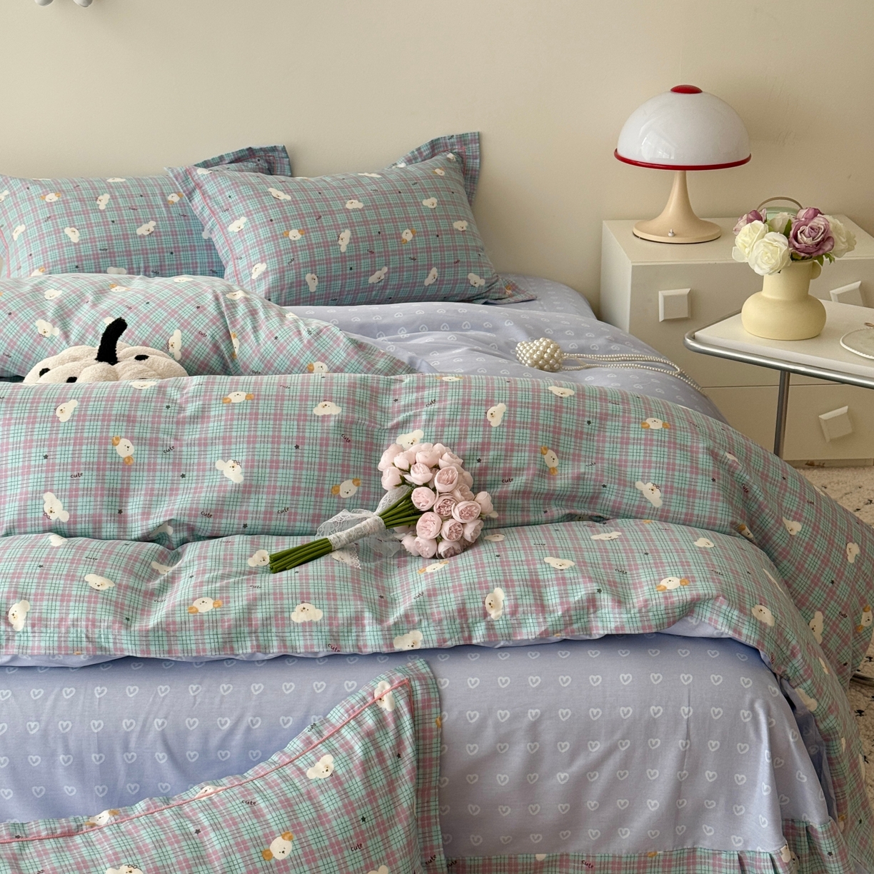 91家纺网 家纺一手货源 找家纺 于果 2026款全棉纯棉13370四件套-第一批 聪明小狗