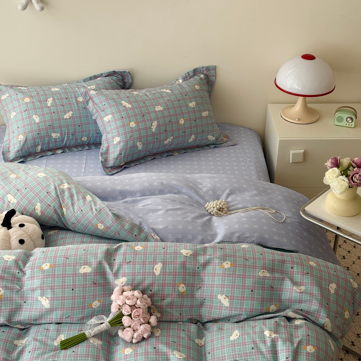 91家纺网 家纺一手货源 找家纺 于果 2026款全棉纯棉13370四件套-第一批 聪明小狗