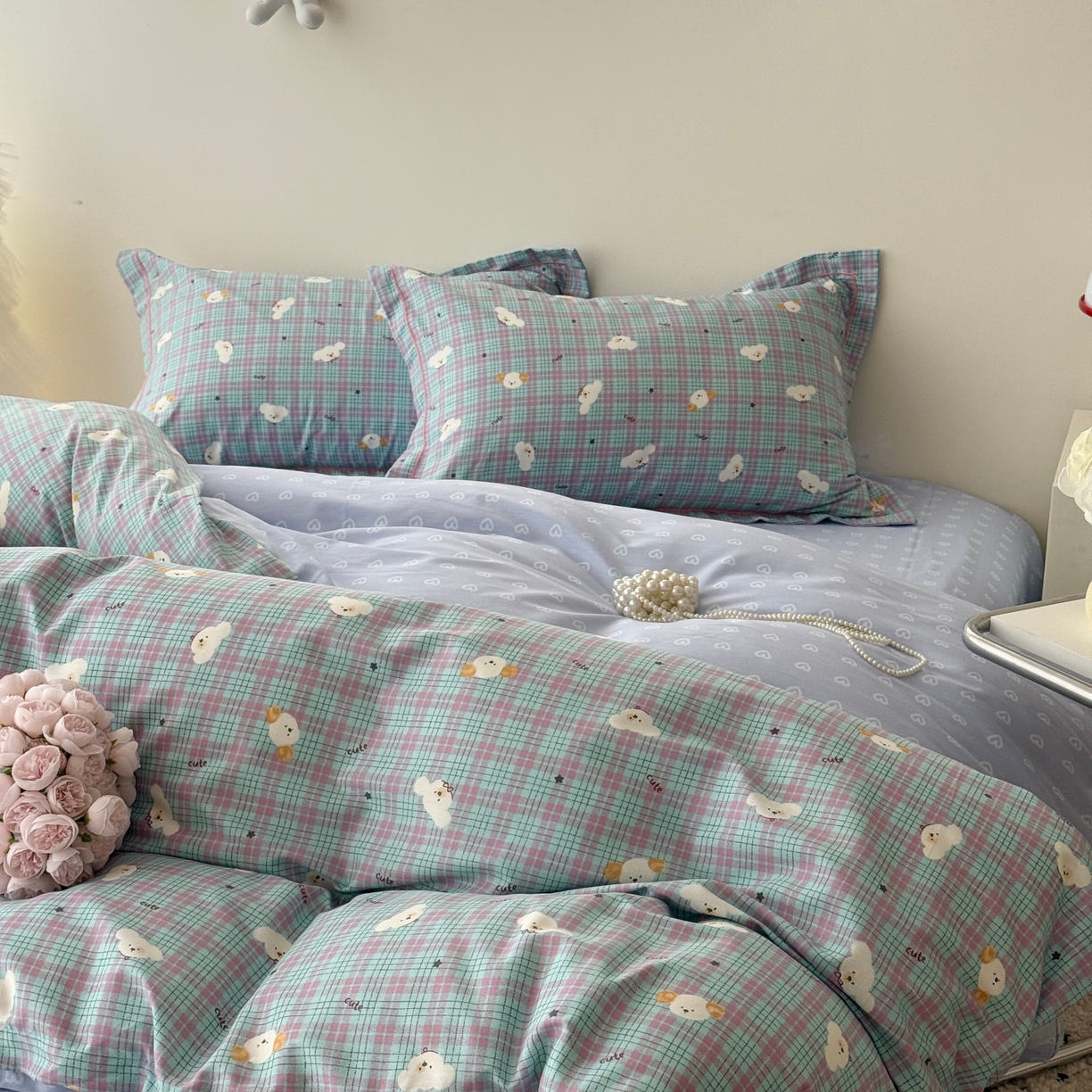 91家纺网 家纺一手货源 找家纺 于果 2026款全棉纯棉13370四件套-第一批 聪明小狗