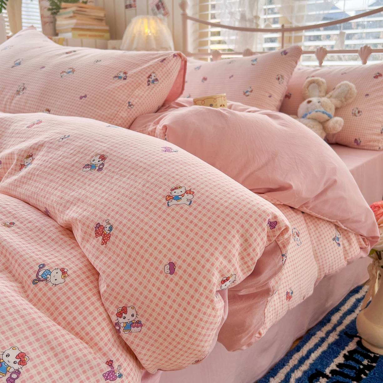 91家纺网 家纺一手货源 找家纺 （总）瑞钰 2026新款A类古法水洗仿棉云感纱四件套