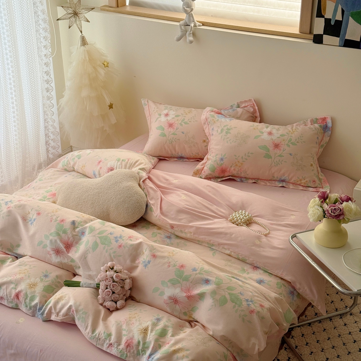 91家纺网 家纺一手货源 找家纺 于果 2026款全棉纯棉13370四件套-第一批 国色嫣然