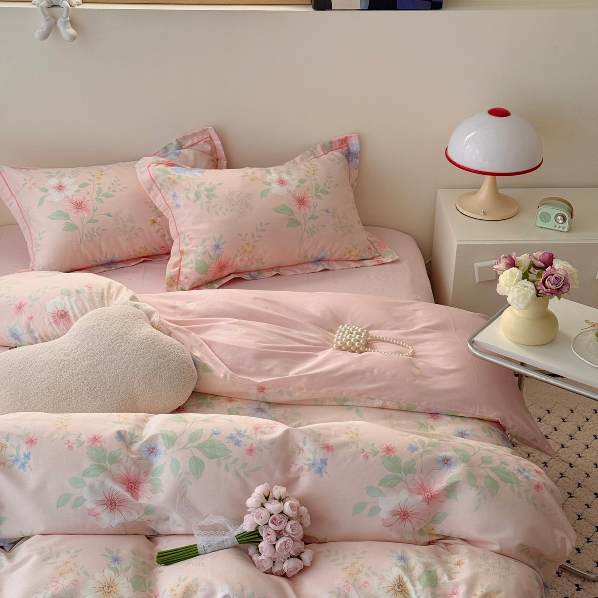 91家纺网 家纺一手货源 找家纺 于果 2026款全棉纯棉13370四件套-第一批 国色嫣然