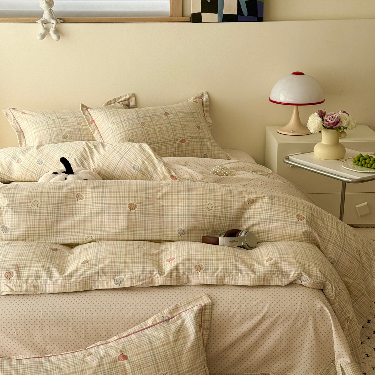 91家纺网 家纺一手货源 找家纺 于果 2026款全棉纯棉13370四件套-第一批 南瓜派