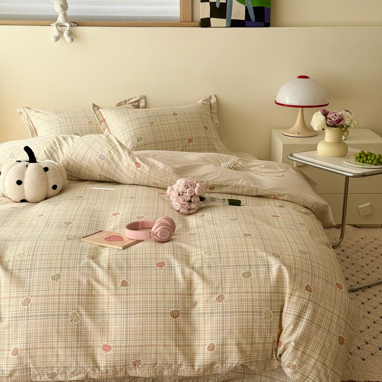 91家纺网 家纺一手货源 找家纺 于果 2026款全棉纯棉13370四件套-第一批 南瓜派