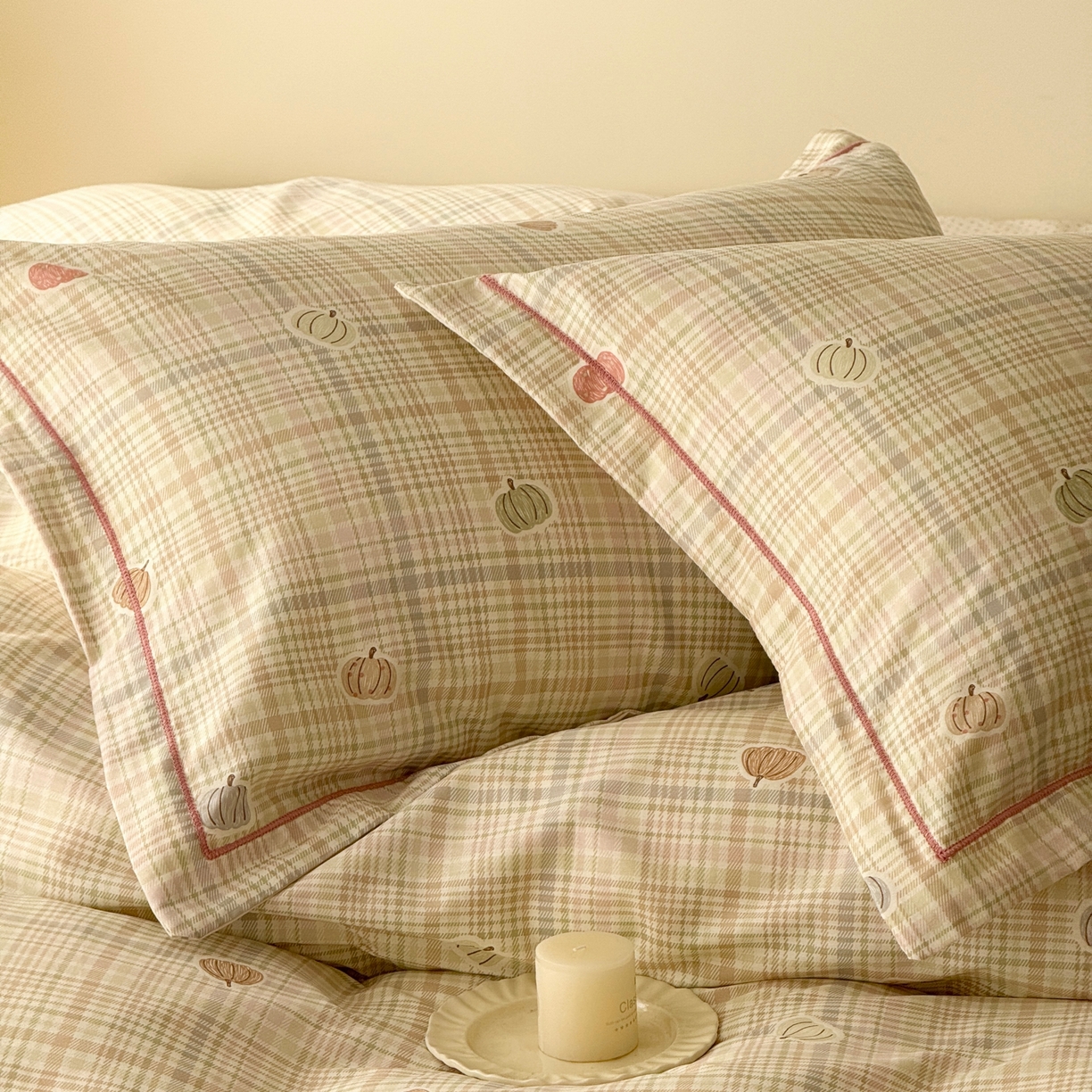 91家纺网 家纺一手货源 找家纺 于果 2026款全棉纯棉13370四件套-第一批 南瓜派