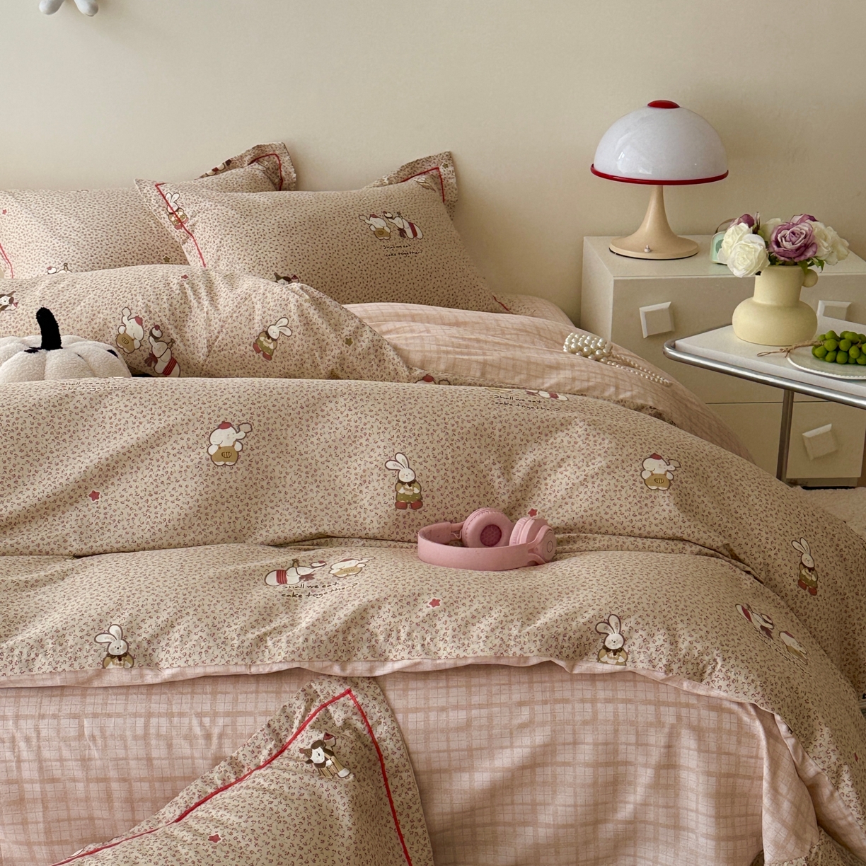 91家纺网 家纺一手货源 找家纺 于果 2026款全棉纯棉13370四件套-第一批 萌萌下午茶