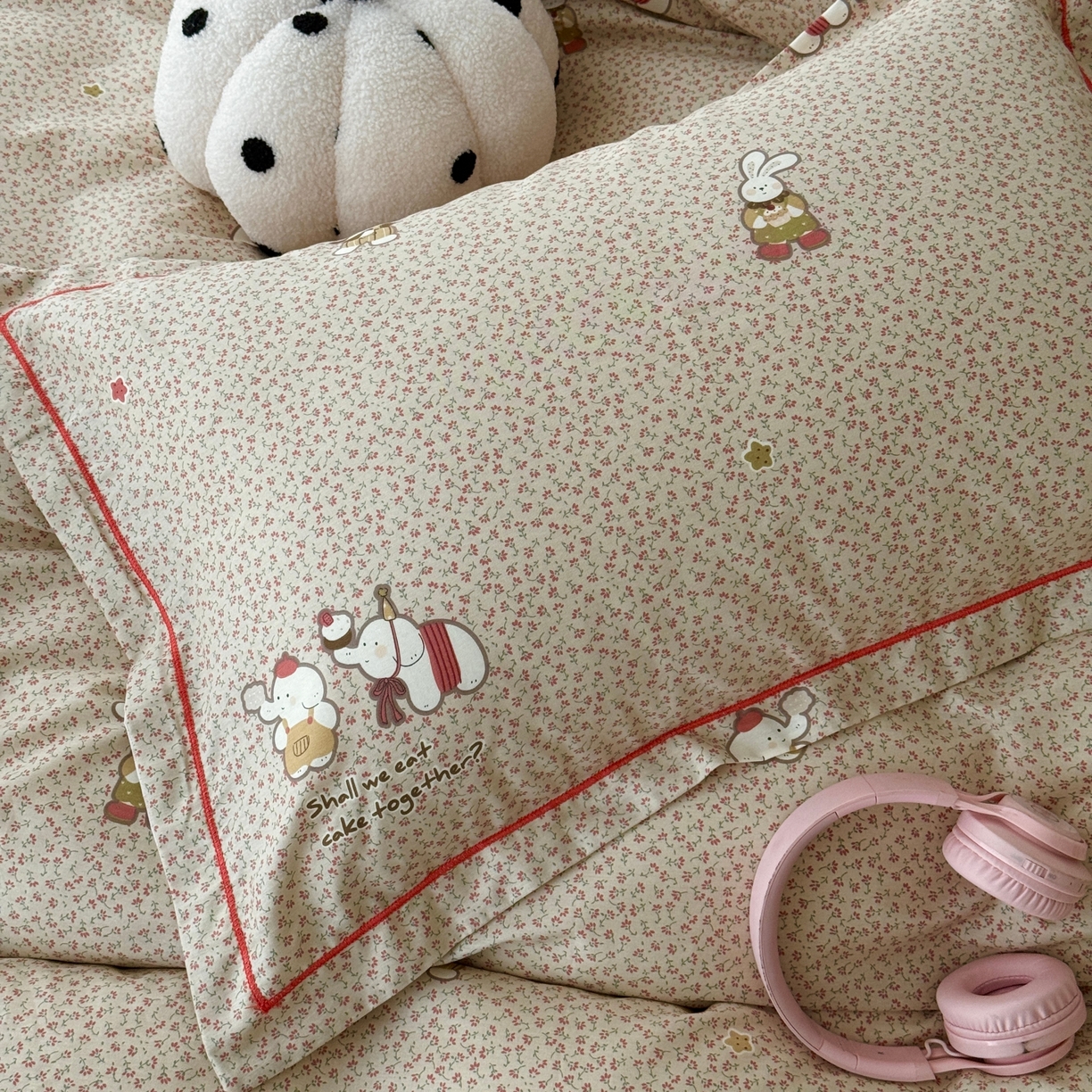 91家纺网 家纺一手货源 找家纺 于果 2026款全棉纯棉13370四件套-第一批 萌萌下午茶