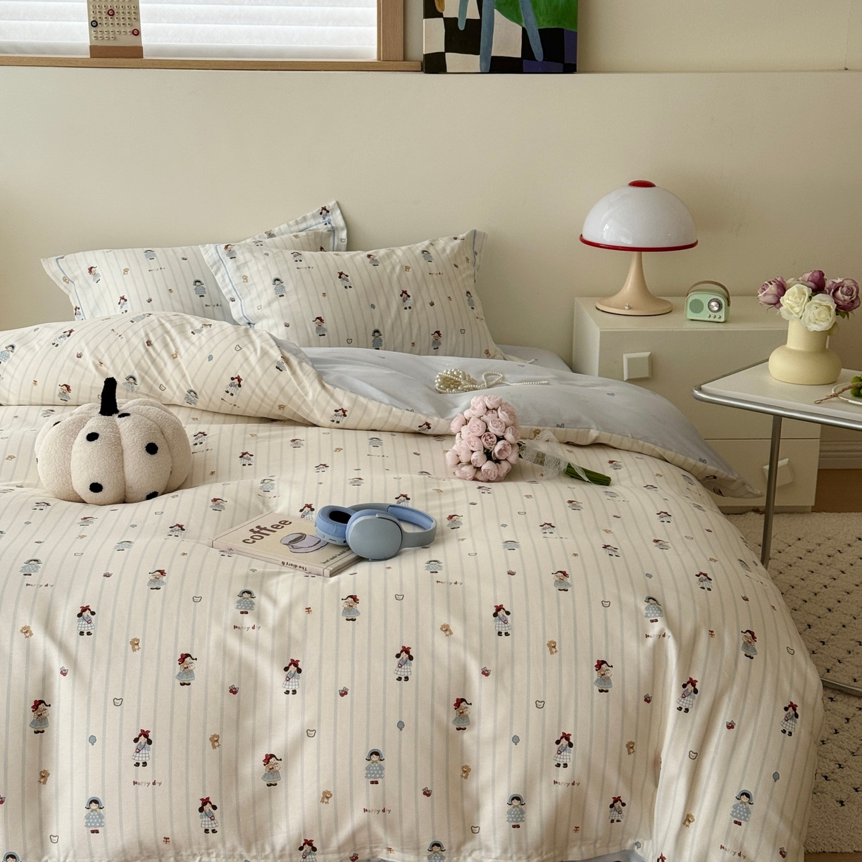 91家纺网 家纺一手货源 找家纺 于果 2026款全棉纯棉13370四件套-第一批 少女日记