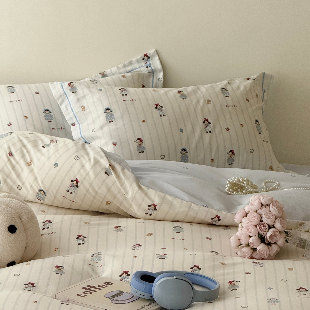 91家纺网 家纺一手货源 找家纺 于果 2026款全棉纯棉13370四件套-第一批 少女日记