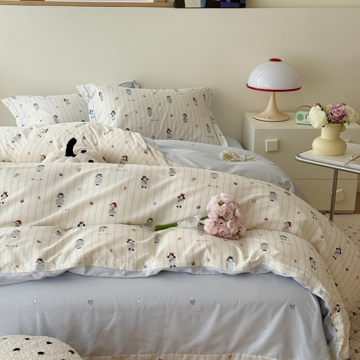 91家纺网 家纺一手货源 找家纺 于果 2026款全棉纯棉13370四件套-第一批 少女日记