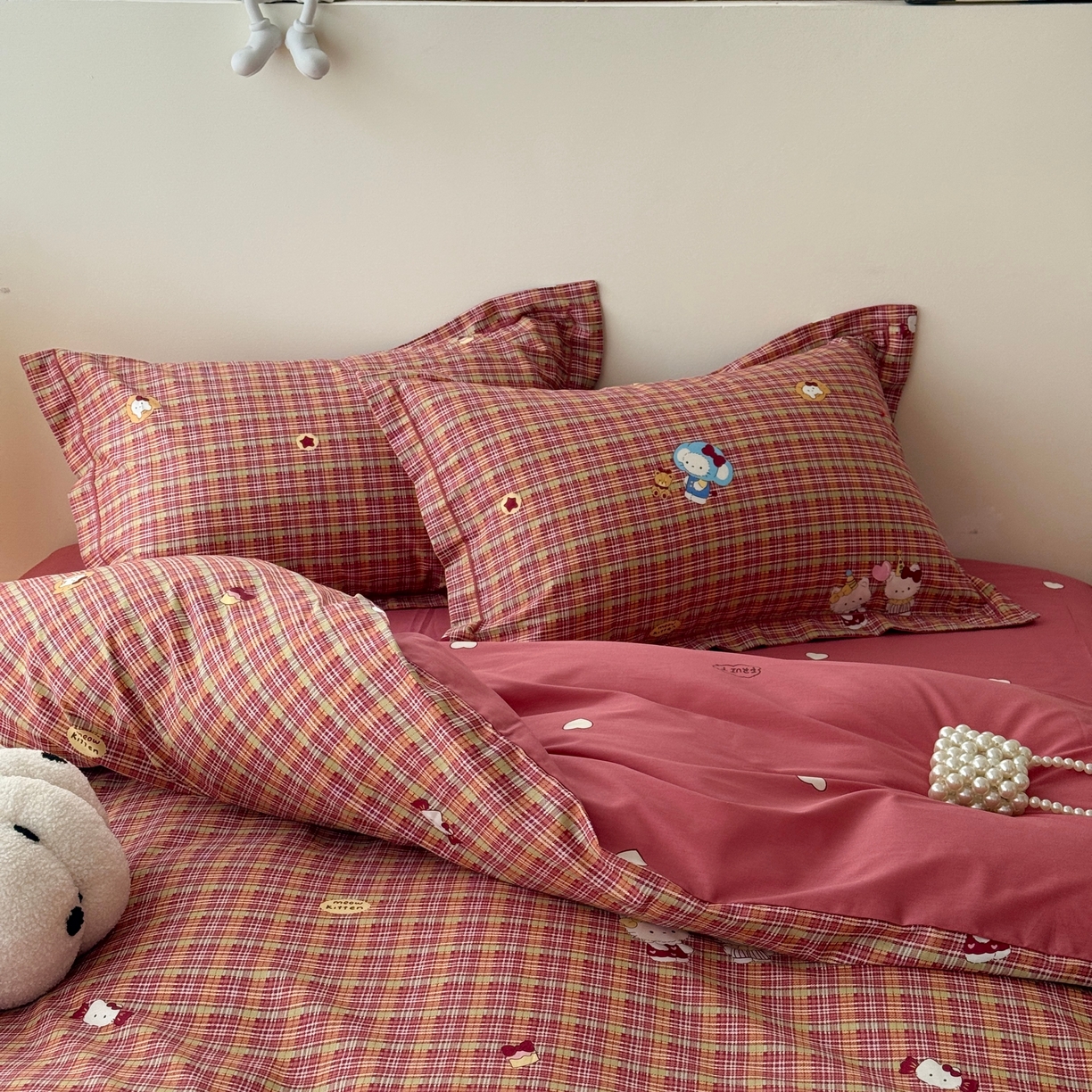 91家纺网 家纺一手货源 找家纺 于果 2026款全棉纯棉13370四件套-第一批 圣诞凯蒂