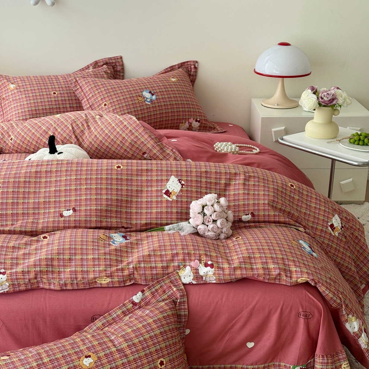 91家纺网 家纺一手货源 找家纺 于果 2026款全棉纯棉13370四件套-第一批 圣诞凯蒂