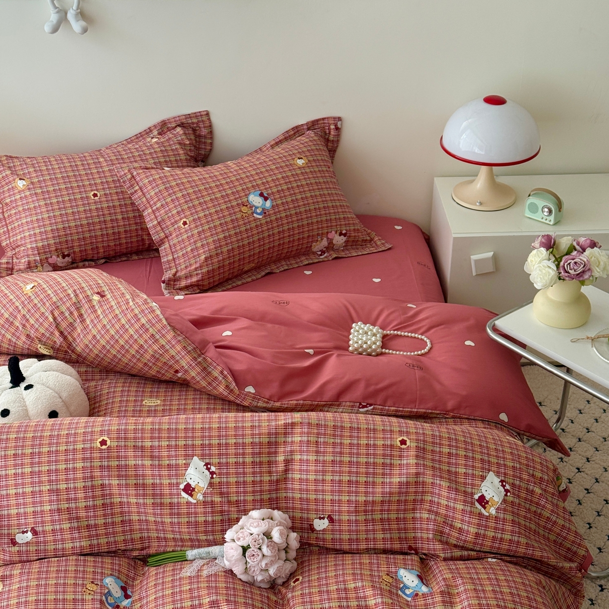 91家纺网 家纺一手货源 找家纺 于果 2026款全棉纯棉13370四件套-第一批 圣诞凯蒂