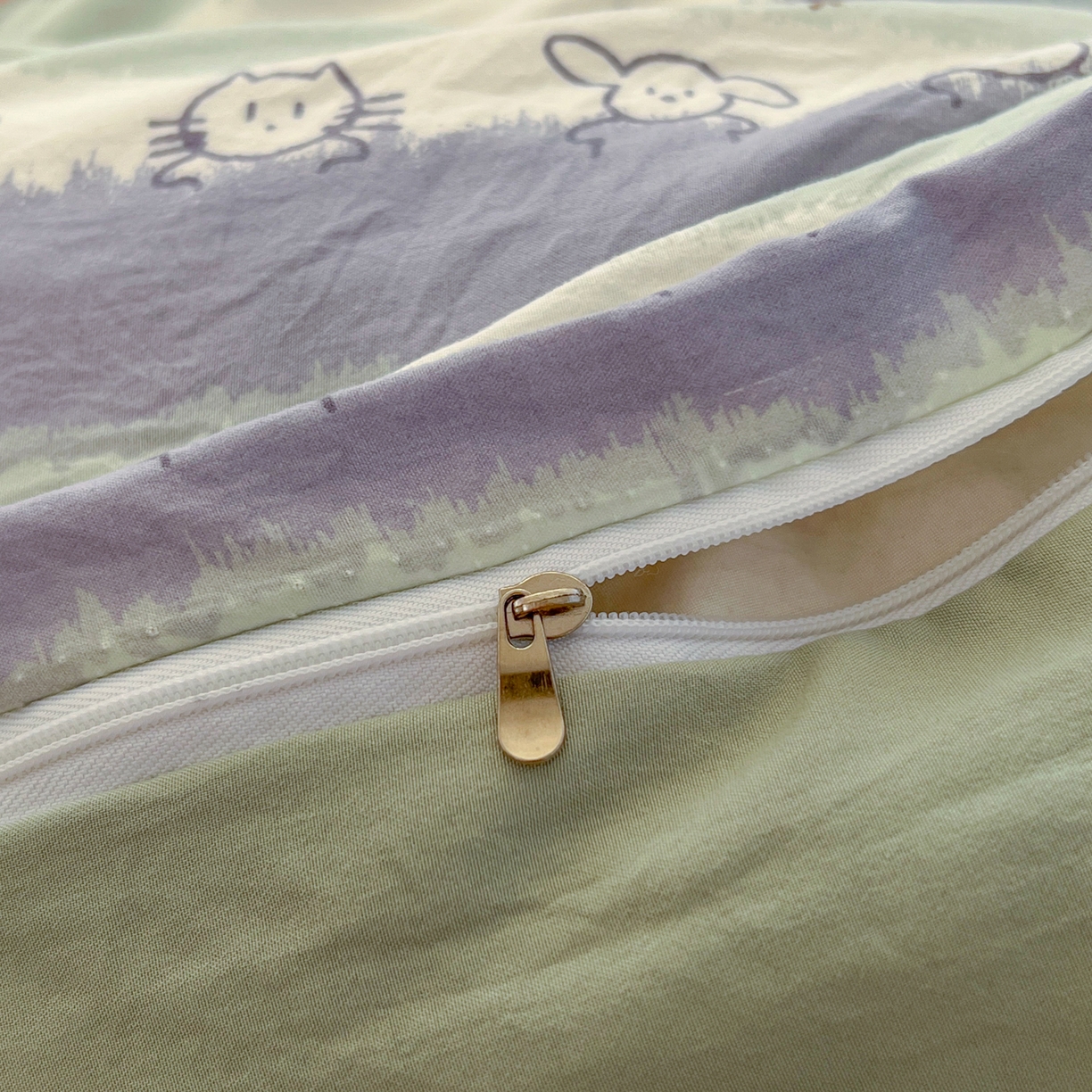 91家纺网 家纺一手货源 找家纺 瑞钰 2026新款A类古法水洗仿棉云感纱四件套 海边童话