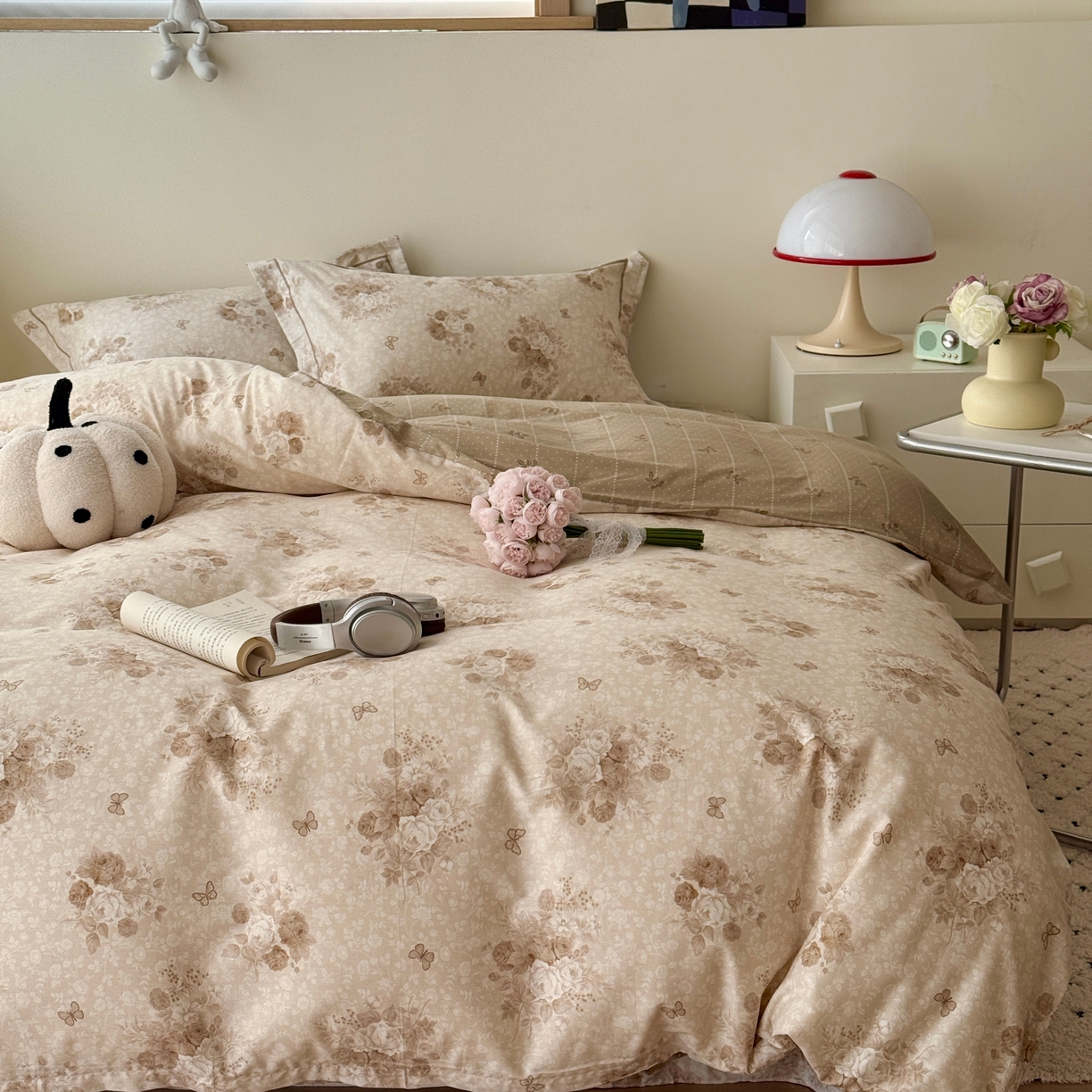 91家纺网 家纺一手货源 找家纺 于果 2026款全棉纯棉13370四件套-第一批 藤玲花