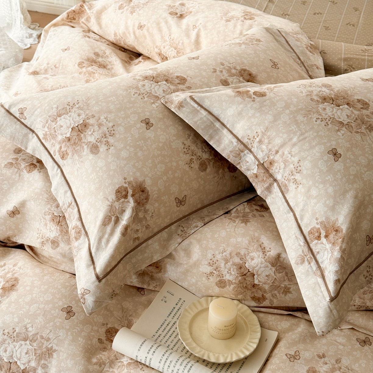 91家纺网 家纺一手货源 找家纺 于果 2026款全棉纯棉13370四件套-第一批 藤玲花