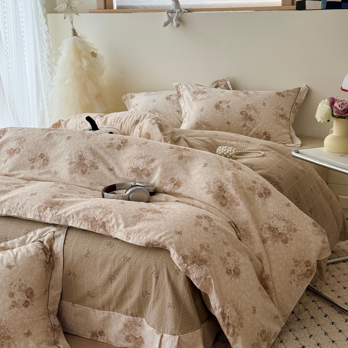 91家纺网 家纺一手货源 找家纺 于果 2026款全棉纯棉13370四件套-第一批 藤玲花