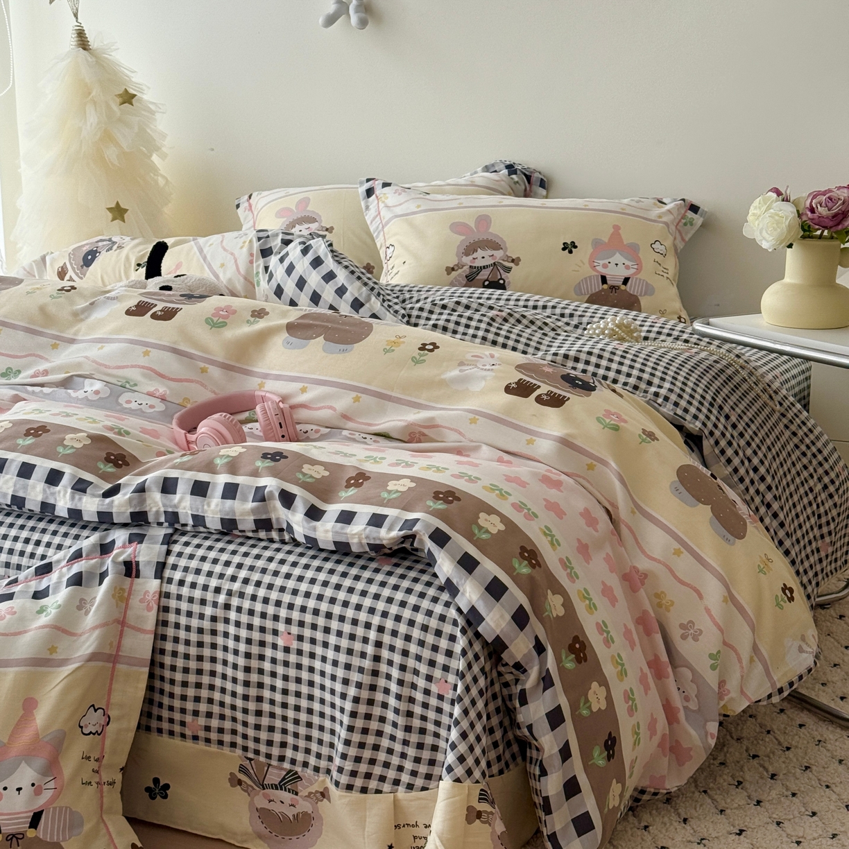 91家纺网 家纺一手货源 找家纺 于果 2026款全棉纯棉13370四件套-第一批 甜美日记