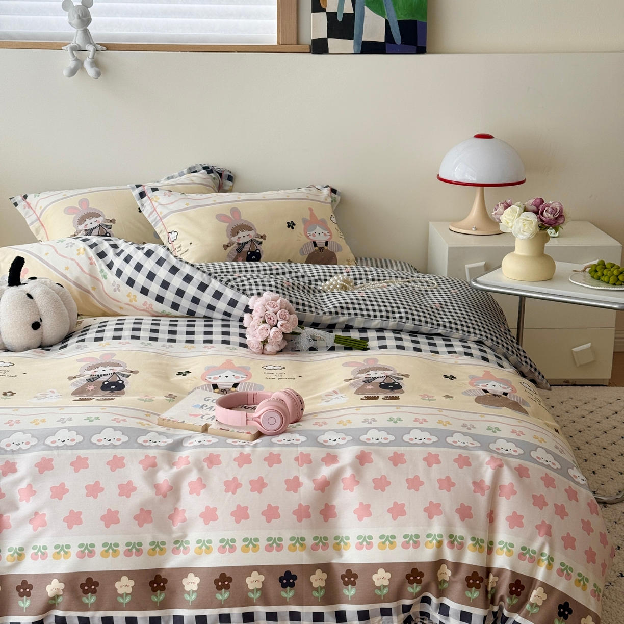 91家纺网 家纺一手货源 找家纺 于果 2026款全棉纯棉13370四件套-第一批 甜美日记