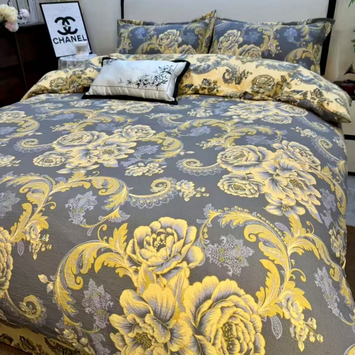 91家纺网 家纺一手货源 找家纺 （总）禧多家纺 2025新款年货爆款大红双层纱四件套