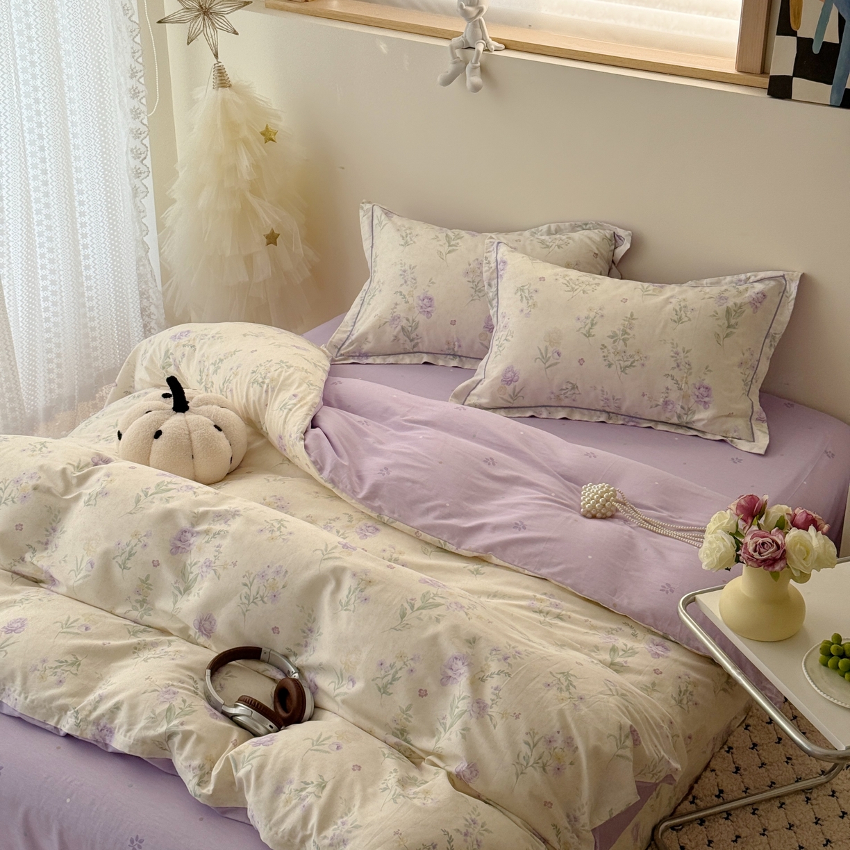 91家纺网 家纺一手货源 找家纺 于果 2026款全棉纯棉13370四件套-第一批 芜晴花