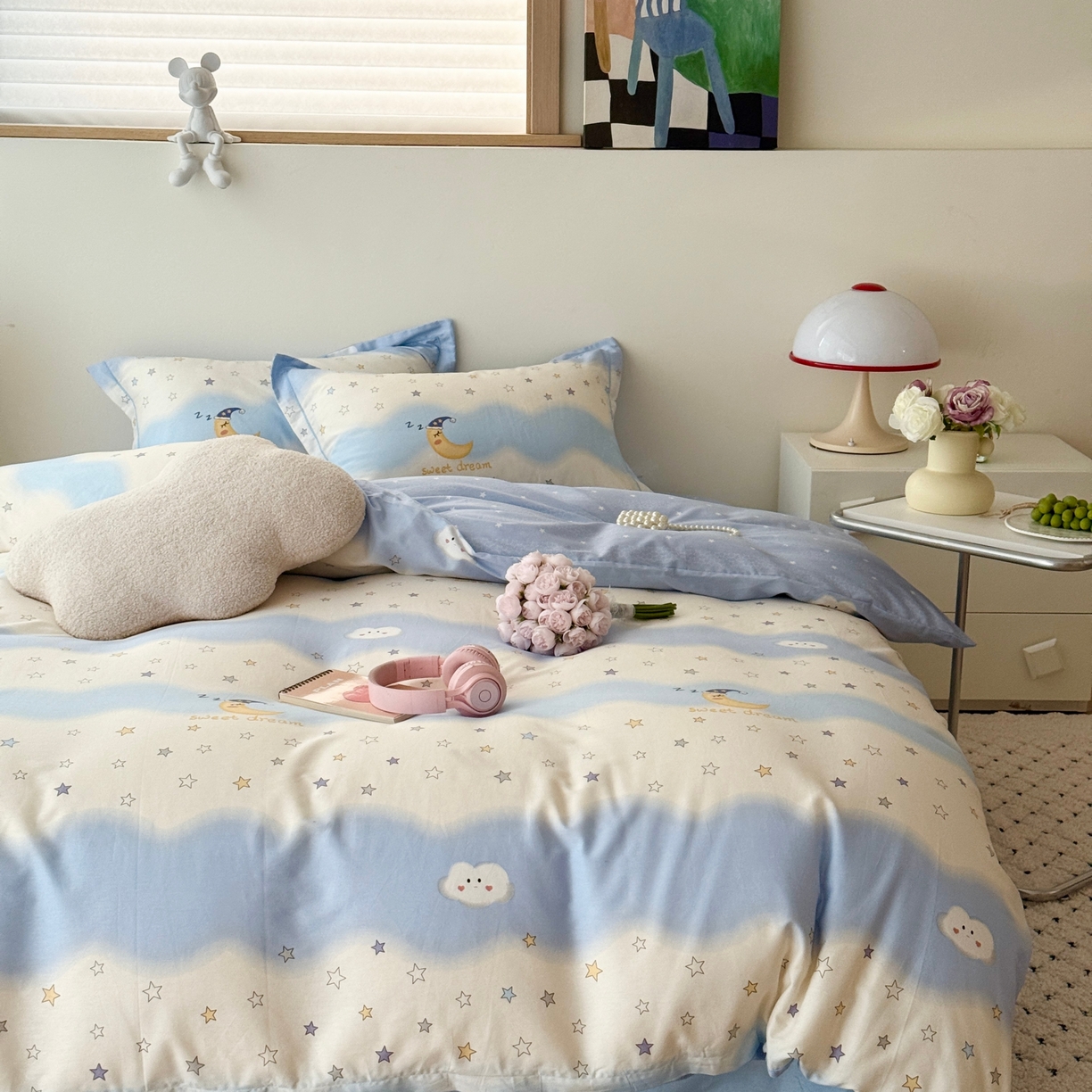 91家纺网 家纺一手货源 找家纺 于果 2026款全棉纯棉13370四件套-第一批 星辰入梦