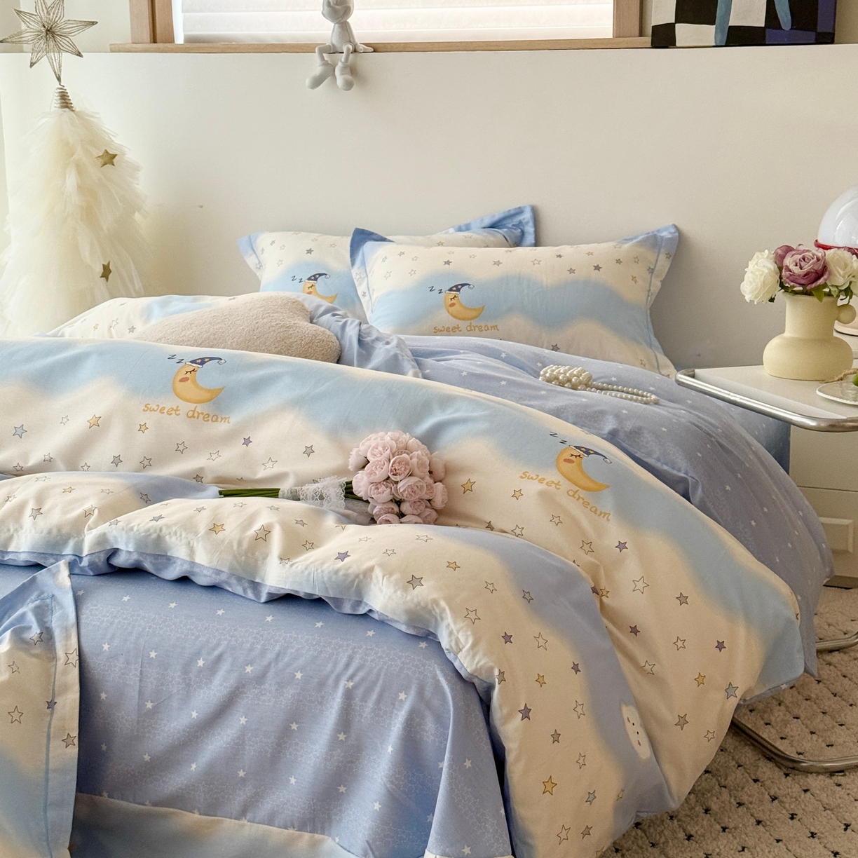 91家纺网 家纺一手货源 找家纺 于果 2026款全棉纯棉13370四件套-第一批 星辰入梦