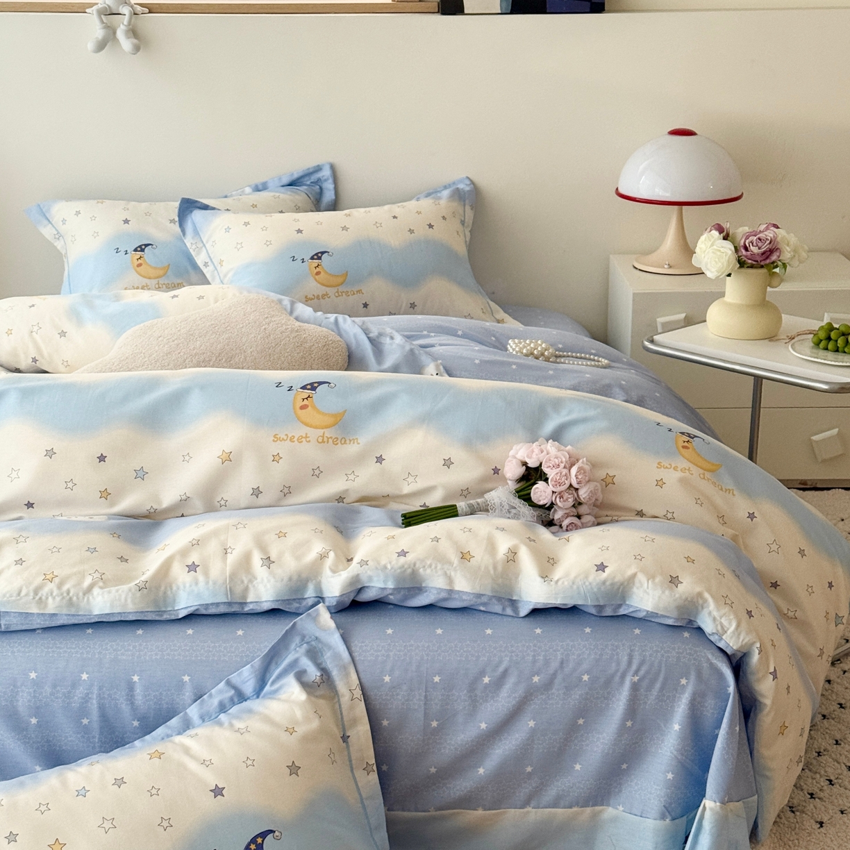 91家纺网 家纺一手货源 找家纺 于果 2026款全棉纯棉13370四件套-第一批 星辰入梦