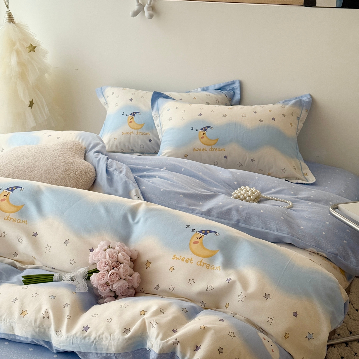 91家纺网 家纺一手货源 找家纺 于果 2026款全棉纯棉13370四件套-第一批 星辰入梦