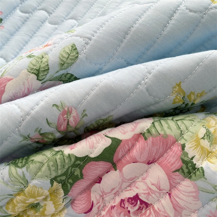 91家纺网 家纺一手货源 找家纺 （总）乐逸家纺 2025新款100%纯棉全棉印花 法式风情蕾丝花边床盖款