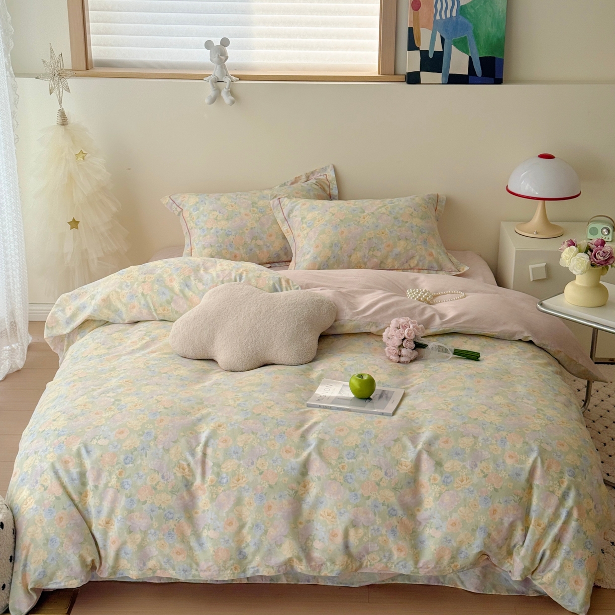 于果 2026款全棉纯棉13370四件套-第一批 栀子花语