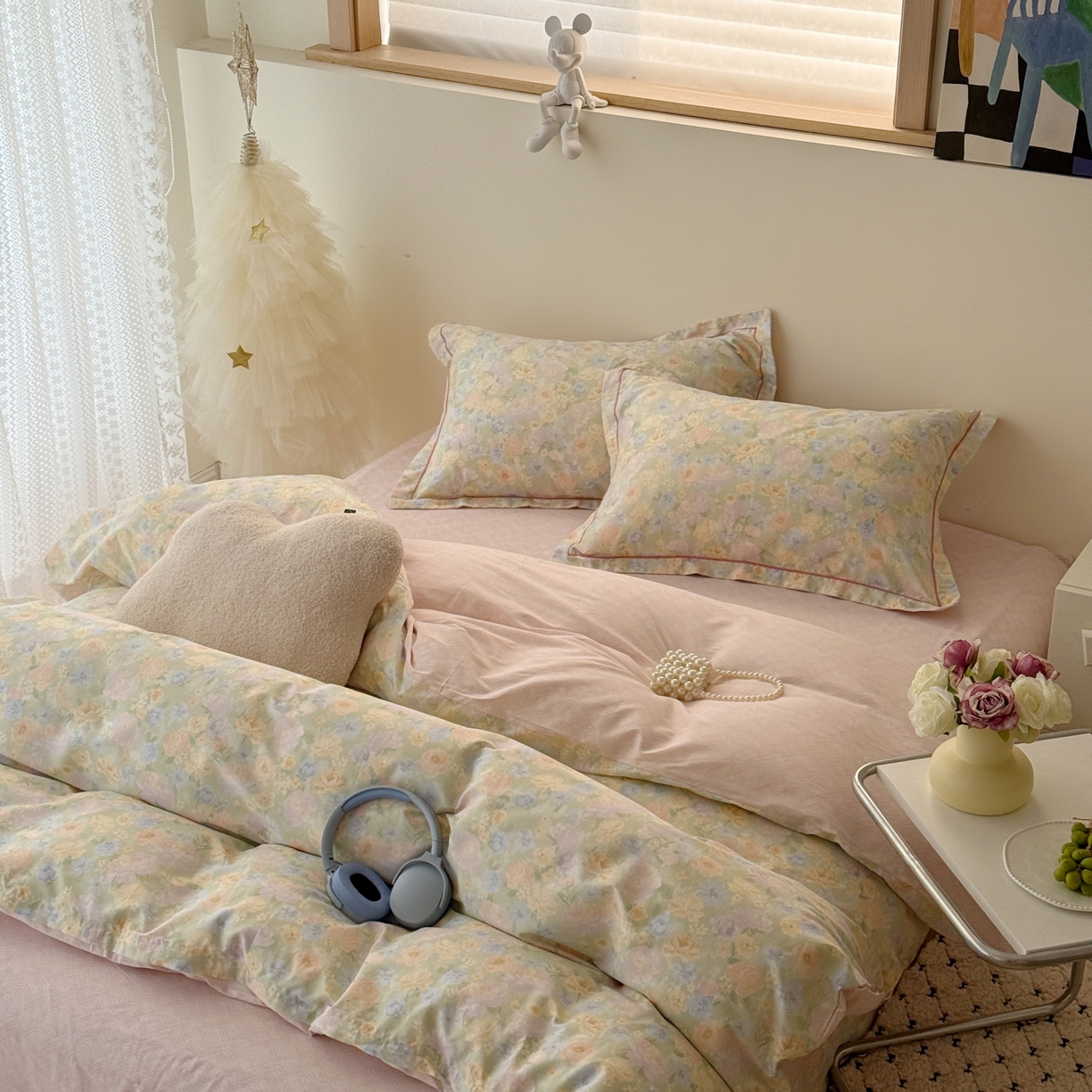 91家纺网 家纺一手货源 找家纺 于果 2026款全棉纯棉13370四件套-第一批 栀子花语