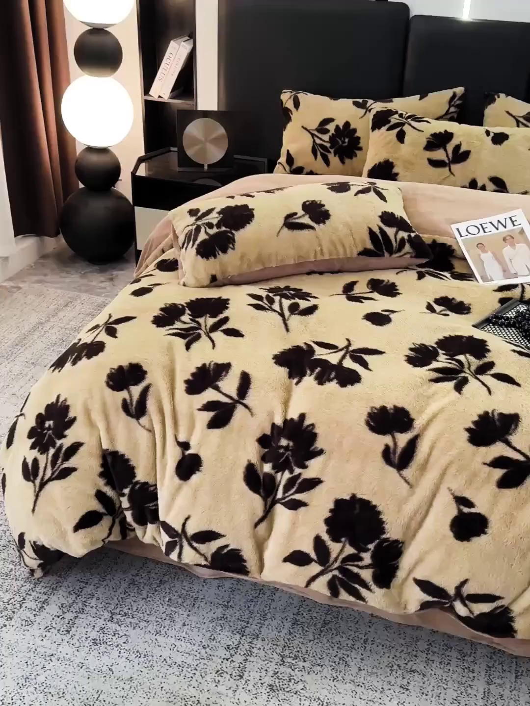 91家纺网 家纺一手货源 找家纺 栩裕纺织 2026新款高克重兔毛四件套-美拉德系列（提供买家秀） 美拉德-枫叶咖