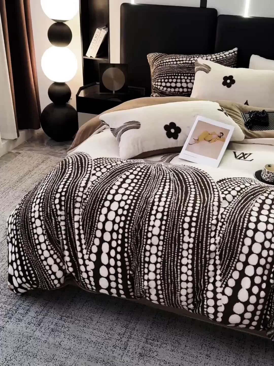 91家纺网 家纺一手货源 找家纺 栩裕纺织 2026新款高克重兔毛四件套-美拉德系列（提供买家秀） 美拉德-L大牌风米白